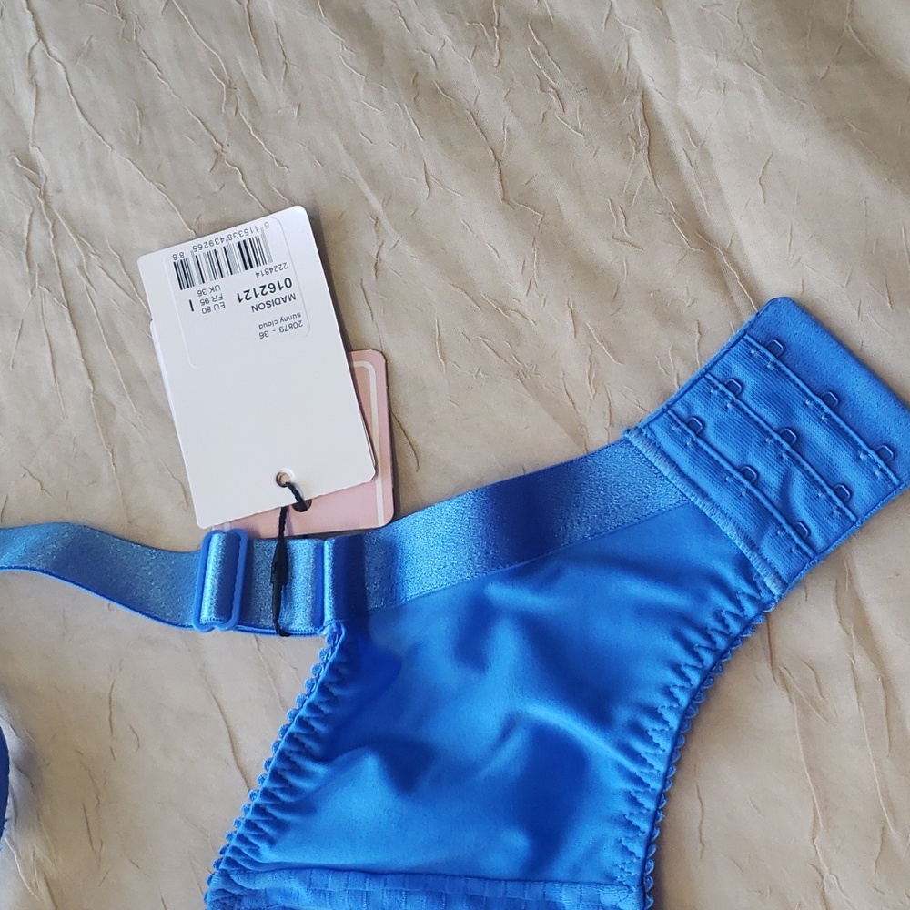 NWT Prima Donna Madison 3-parts Bra Blue Lace Underwire Bra 36UK - Picture 6 of 15